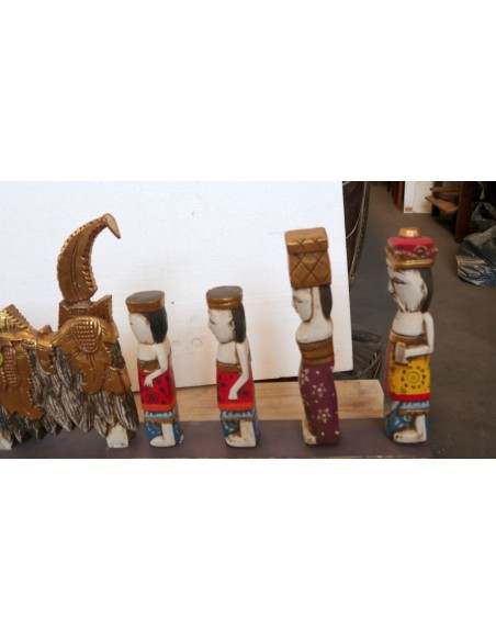 Scultura in Legno - Cerimonia Balinese Smontabile (Artigianato Etico da 100x9x40h cm