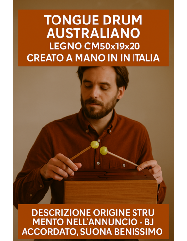 Tongue Drum in Legno Australiano cm 50x19x20h –...