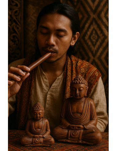 Statua Buddha in Legno di Suar 16 cm – Scultura...