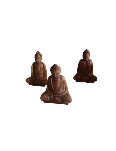 Statua Buddha in Legno di Suar 16 cm – Scultura...