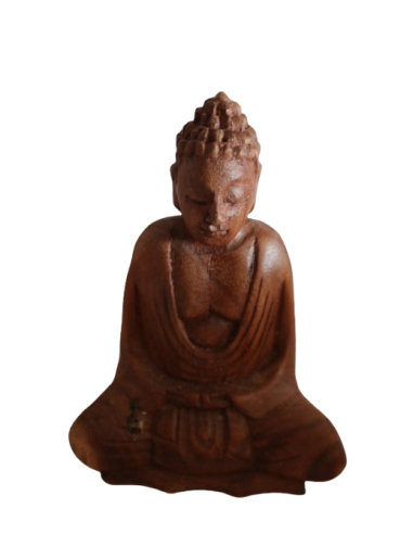 Statua Buddha in Legno di Suar 16 cm – Scultura...