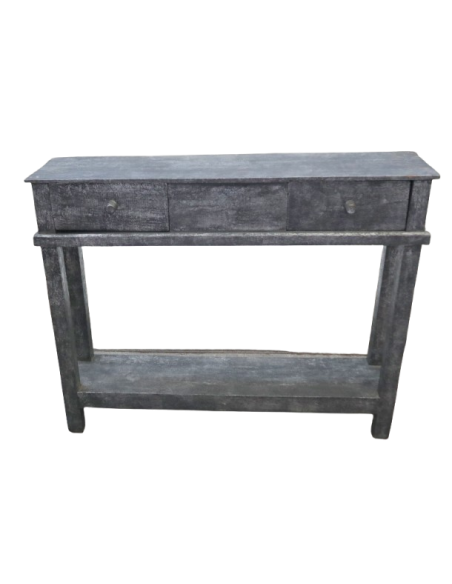Consolle in Legno di Albesia 100x25x80 cm – Artigianale dall’Indonesia | Stile Vintage Esotico