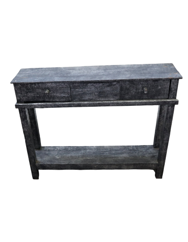 Consolle in Legno di Albesia 100x25x80 cm –...