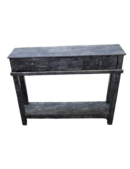 Consolle in Legno di Albesia 100x25x80 cm – Artigianale dall’Indonesia | Stile Vintage Esotico