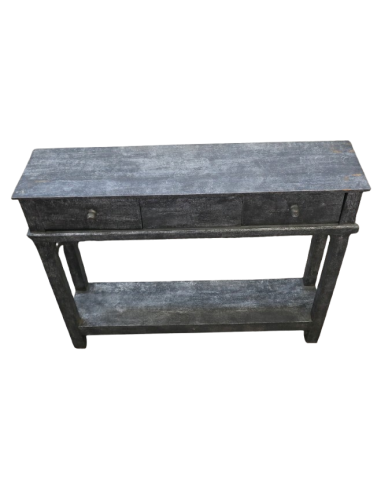 Consolle in Legno di Albesia 100x25x80 cm –...