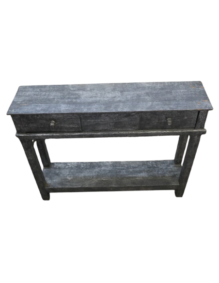 Consolle in Legno di Albesia 100x25x80 cm – Artigianale dall’Indonesia | Stile Vintage Esotico