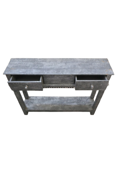 Consolle in Legno di Albesia 100x25x80 cm – Artigianale dall’Indonesia | Stile Vintage Esotico