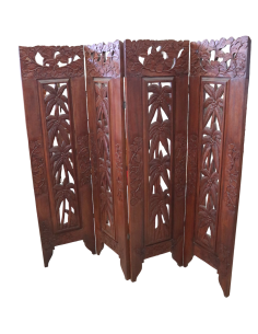 Paravento in Legno Teak Intagliato a Mano da 160x150h –... 2