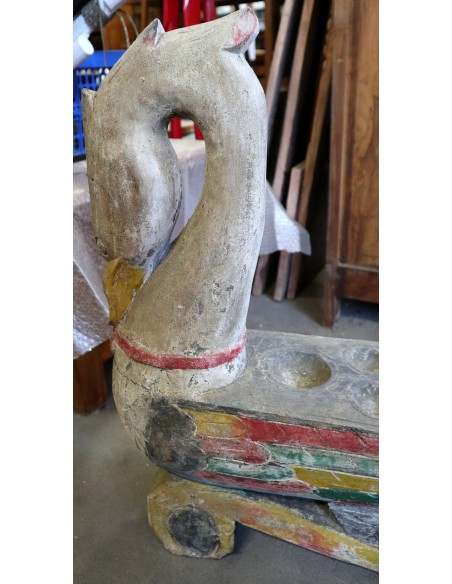 Antico Gioco Indonesiano in Legno Massello - Oltre 200 Anni - Arte Tribale 150x20x67h