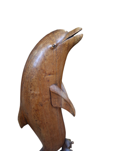 Scultura Delfino in Legno di Teak Massello – 98...