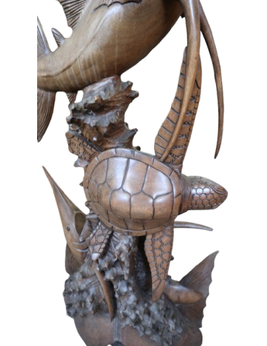 Scultura Marina in Teak Massello – Marlin e...