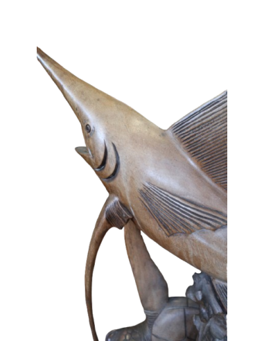 Scultura Marina in Teak Massello – Marlin e...