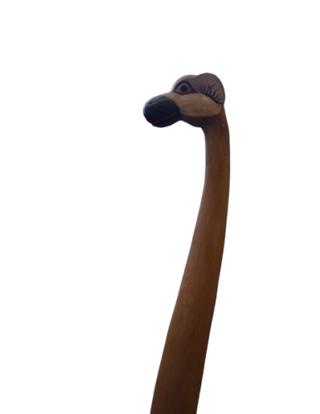 Statua in Legno di Cammello Stilizzato – Altezza 200 cm – Scultura Artigianale Indonesiana