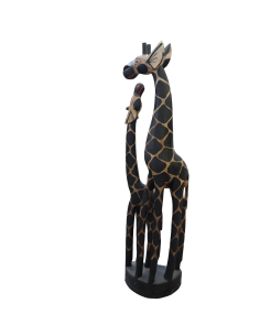 Statua in Legno Giraffa Mamma e Cucciolo 100 cm –... 2