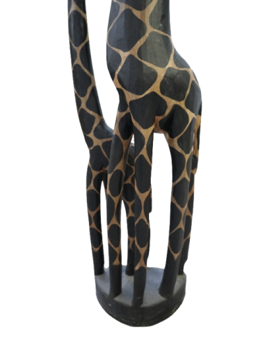 Statua in Legno Giraffa Mamma e Cucciolo 100 cm...