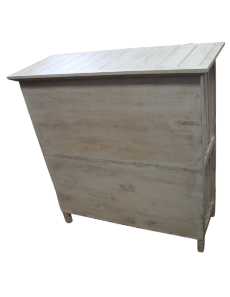Consolle ingresso shabby chic in legno di Albesia decapato – cm 85x35,5x90h – Fatto a mano in Indonesia