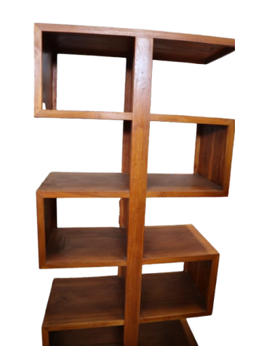 Libreria artigianale in legno massello di teak...