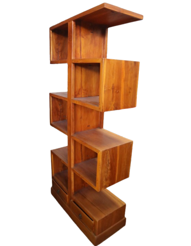 Libreria artigianale in legno massello di teak...