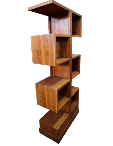 Libreria artigianale in legno massello di teak...