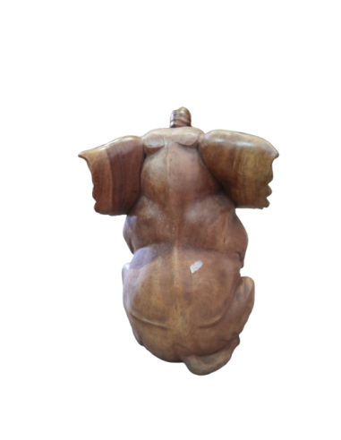 Elefante in Teak Massello Scolpito a Mano –...