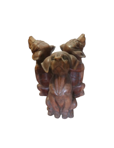 Tavolino da Fumo in Teak con Base Intagliata –...