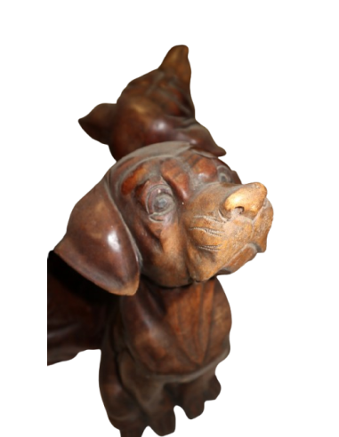 Tavolino da Fumo in Teak con Base Intagliata –...