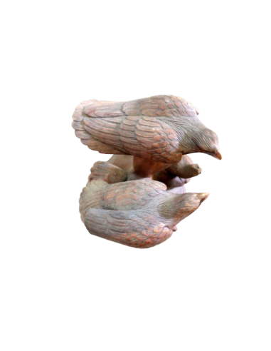 Tavolino Scultura in Teak con Aquile Intagliate...