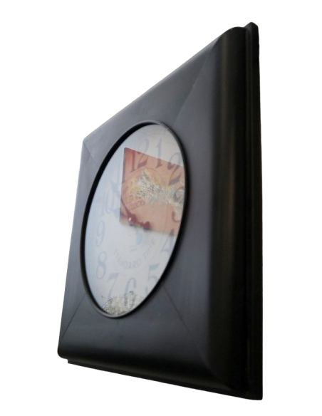 Orologio da Parete Industriale Vintage in Metallo Brunito 60x60cm – Replica d’Epoca