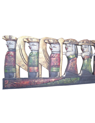 Pannello in Legno Scolpito a Mano – Corteo con...