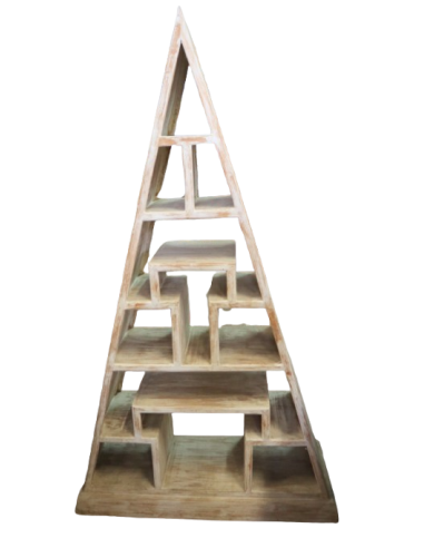 Libreria piramidale in teak massello...