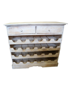 Porta Bottiglie in Legno di Albesia 134x39x125h –... 2