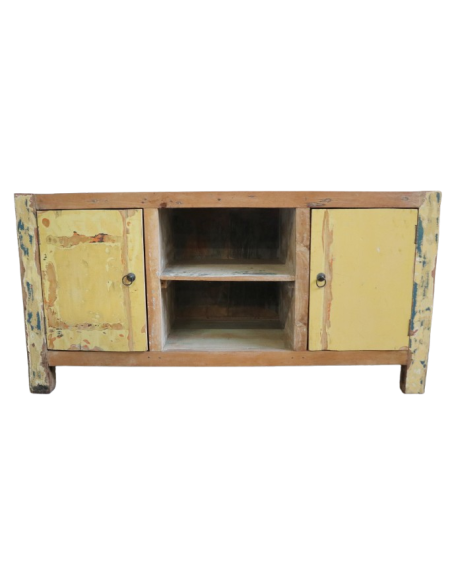 Mobile in Legno di Recupero da Imbarcazioni Indonesiane – 119x42x60h – Arredo Unico e Sostenibile