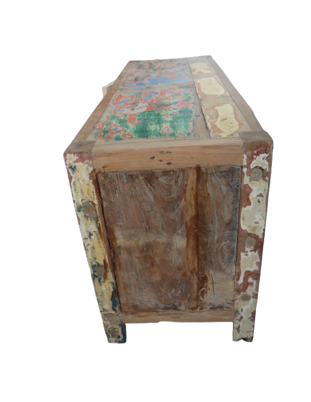 Mobile in Legno di Recupero da Imbarcazioni Indonesiane – 119x42x60h – Arredo Unico e Sostenibile