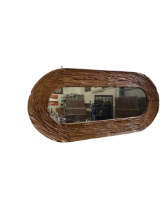 Specchio ovale in teak massello 180x81 cm – Cornice... 2