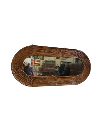 Specchio ovale in teak massello 180x81 cm –...