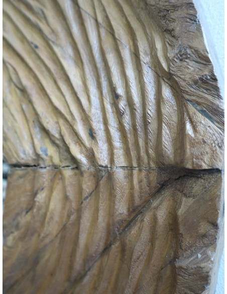 Specchio ovale in teak massello 180x81 cm – Cornice artigianale