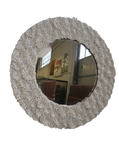 Specchio rotondo in conchiglie naturali Ø100 cm...