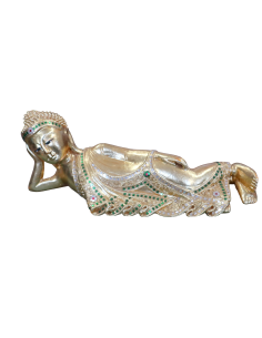 Buddha Thai Sdraiato in Foglia Oro e Specchietti –... 2