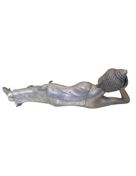 Statua Buddha Sdraiato in Metallo – Arte Indonesiana cm 63z13z20h