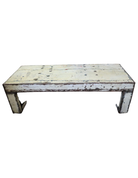 Panca/Tavolo da Fumo in Metallo Vintage – cm 135x50x40h