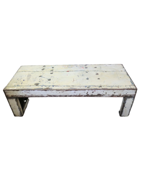 Panca/Tavolo da Fumo in Metallo Vintage – cm 135x50x40h