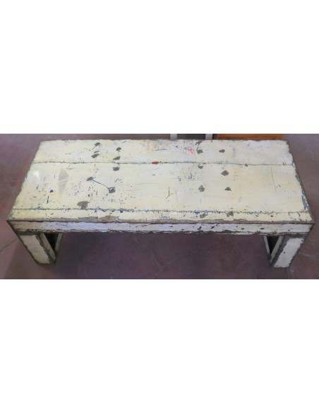 Panca/Tavolo da Fumo in Metallo Vintage – cm 135x50x40h