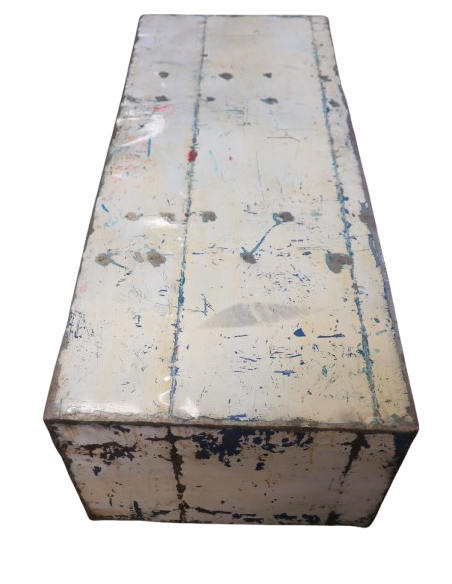 Panca/Tavolo da Fumo in Metallo Vintage – cm 135x50x40h