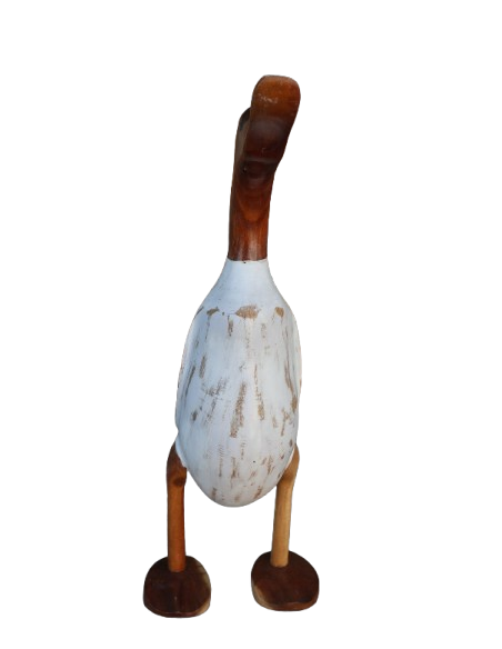 🦆 Oca Decorativa in Legno – Artigianato Rustico Simpatico h 40 cm