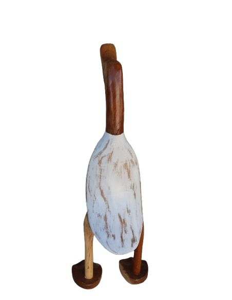 🦆 Oca Decorativa in Legno – Artigianato Rustico Simpatico h 40 cm
