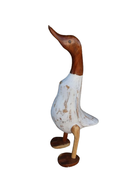 🦆 Oca Decorativa in Legno – Artigianato Rustico Simpatico h 40 cm