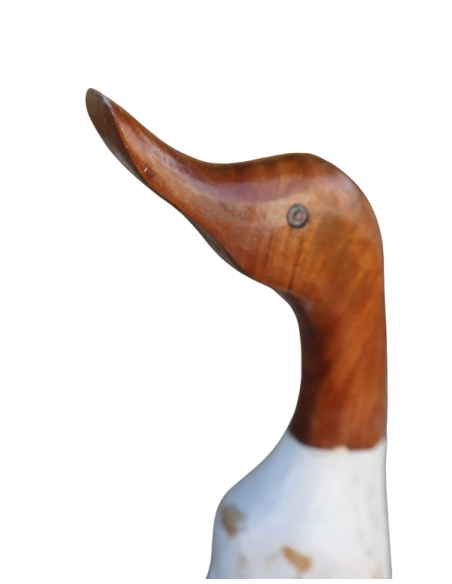 🦆 Oca Decorativa in Legno – Artigianato Rustico Simpatico h 40 cm