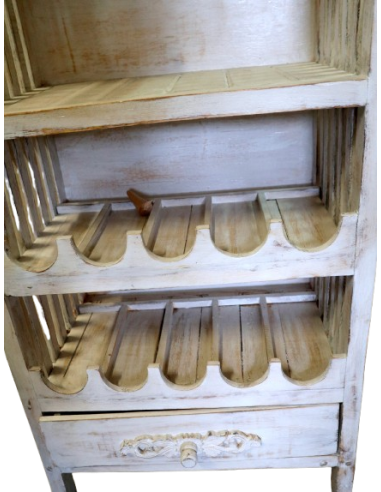 🍷 Porta Bottiglie in Legno di Albizia – Mobile...