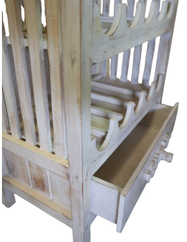 🍷 Porta Bottiglie in Legno di Albizia – Mobile...