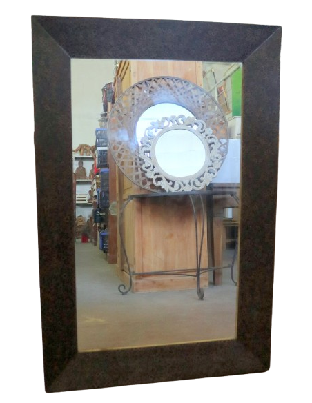 ✨ Specchio con Cornice in Resina e Cannella Naturale – Artigianato Indonesiano cm 120x80